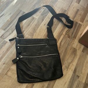 Black Leather Crossbody Bag